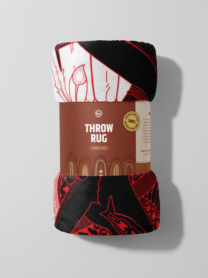 Get Up Stand Up Show Up!  - Throw Rug / Throw Blanket