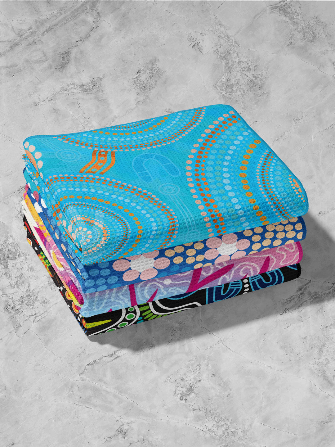 Never Stop the Dreaming - NAIDOC 2025 Waffle Fabric Gym Towel