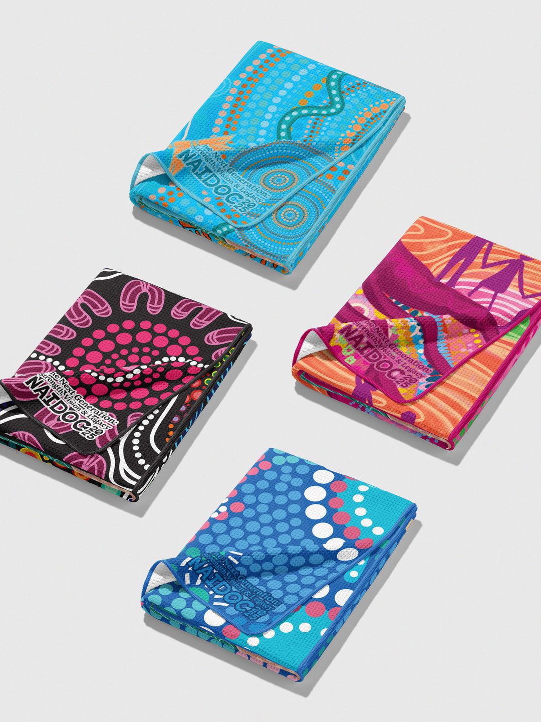 Never Stop the Dreaming - NAIDOC 2025 Waffle Fabric Gym Towel