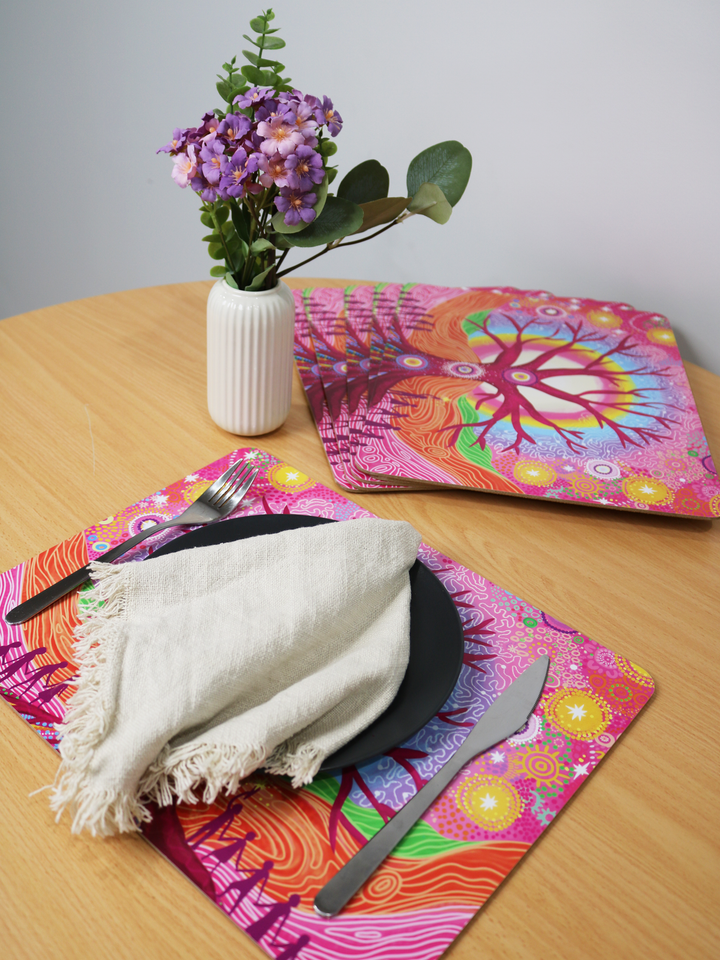 Deep Roots, Bright Future - NAIDOC 2025 Cork Placemats (6 Pack)