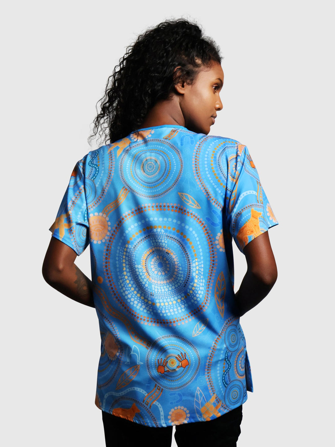 Never Stop the Dreaming - NAIDOC 2025 Unisex Three-Pocket Scrub Top
