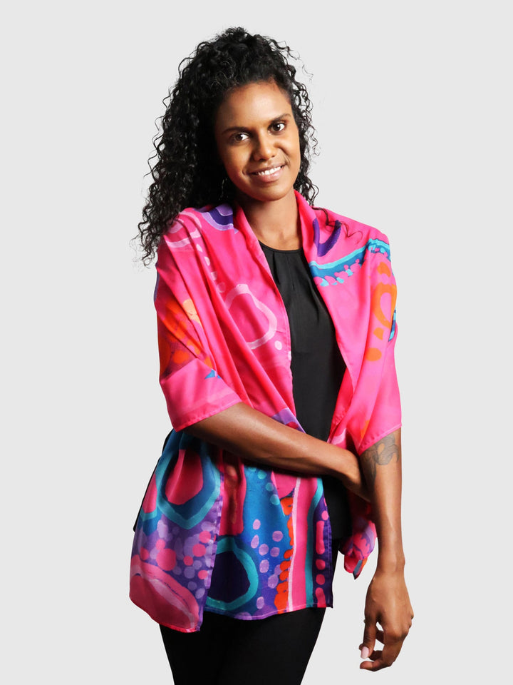 Generations - People, Place, Community - NAIDOC 2025 Chiffon Scarf