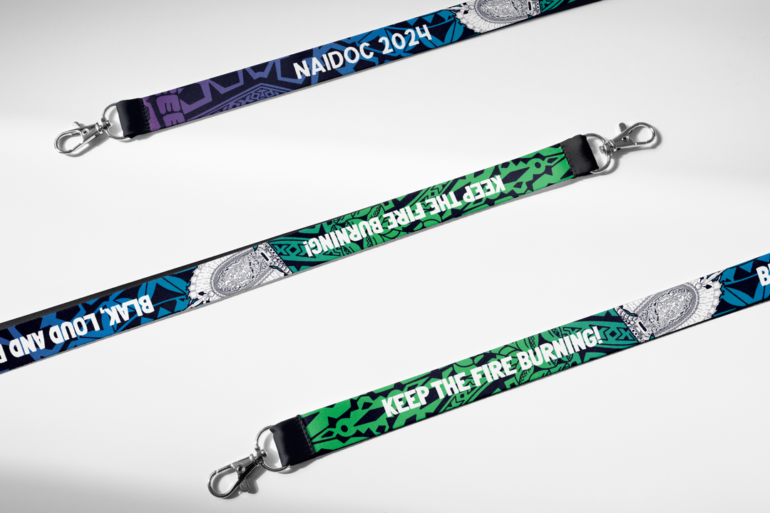 Keep The Fire Burning! Blak, Loud and Proud - NAIDOC 2024 Lanyard