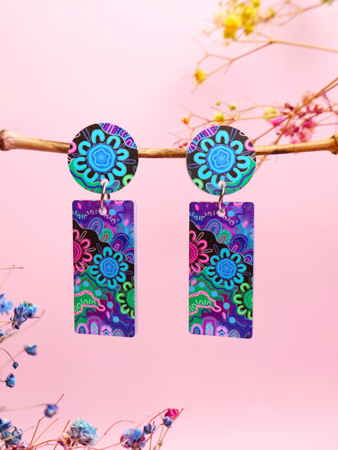 Kiki III - Rectangle Drop Earrings
