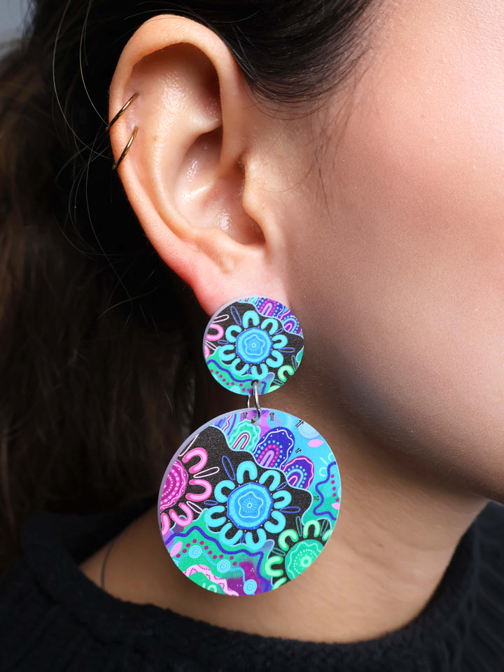 Kiki III - Round Drop Earrings