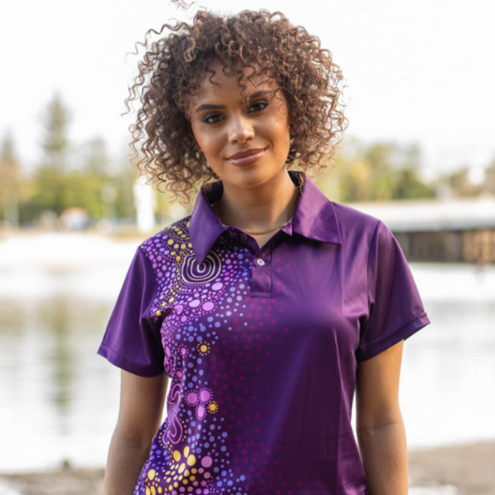 Purple Desert Flower - Women's Polo