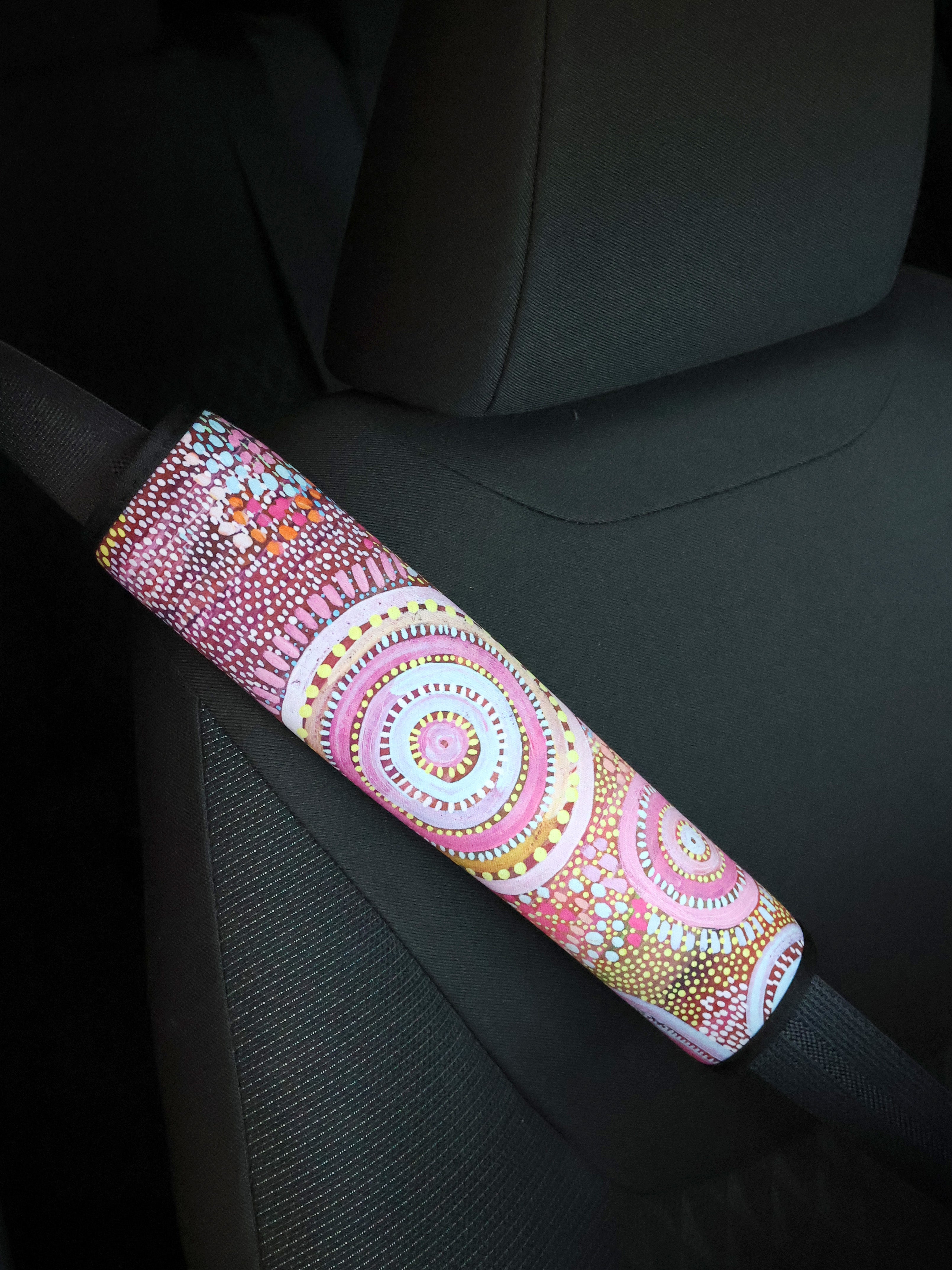 Dark Sandway Car Seat Belt Cover 7''x12.6'' (Pack of 2)