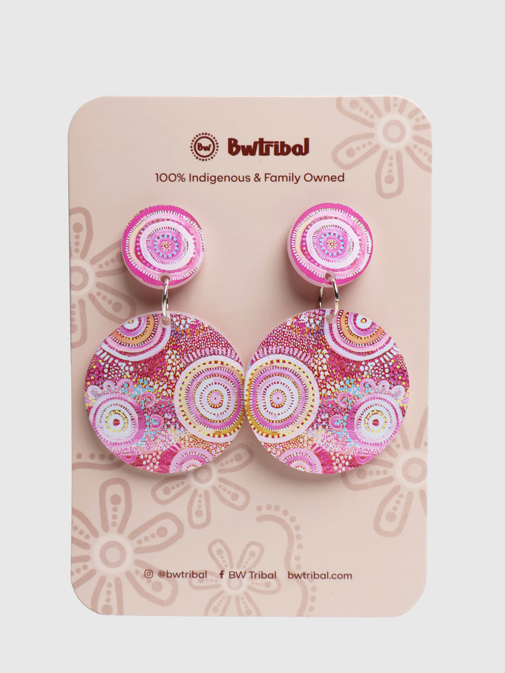 Let's Collect Seashells - Round Drop Earrings