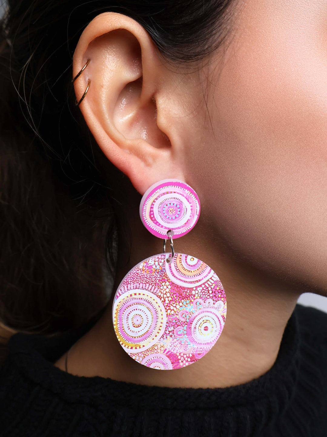 Let's Collect Seashells - Round Drop Earrings