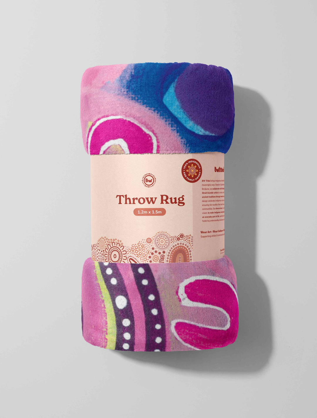 Meeting Place - Sharing Knowledge  - NAIDOC 2025 Throw Rug / Throw Blanket