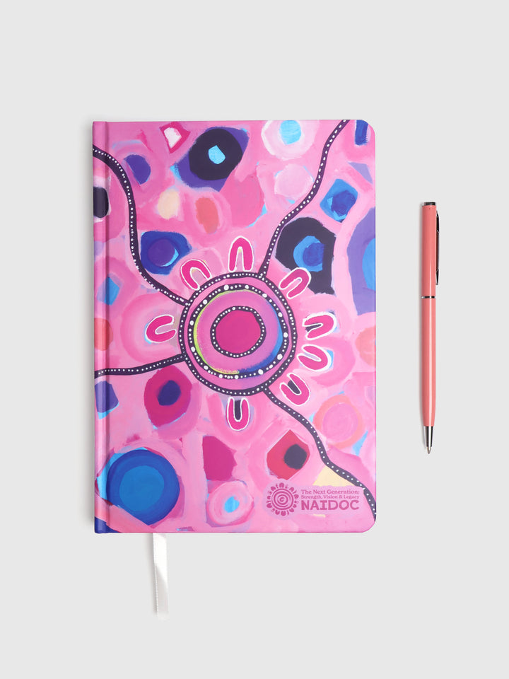 Meeting Place - Sharing Knowledge - NAIDOC 2025 A5 Notebook & Pen