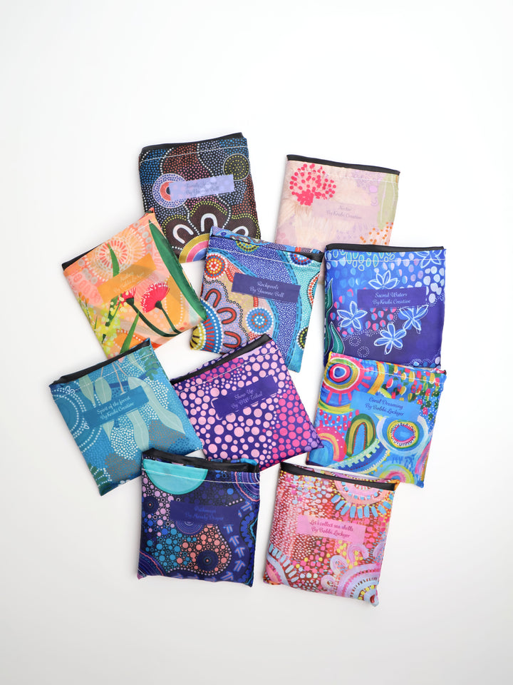Let's Collect Seashells - Reusable Folding Shopping Bag