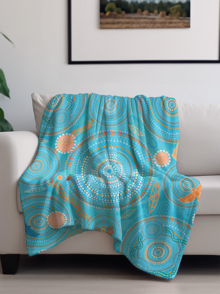Never Stop the Dreaming  - NAIDOC 2025 Throw Rug / Throw Blanket