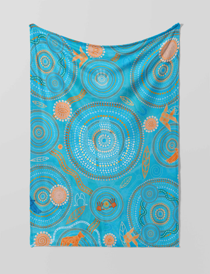 Never Stop the Dreaming  - NAIDOC 2025 Throw Rug / Throw Blanket