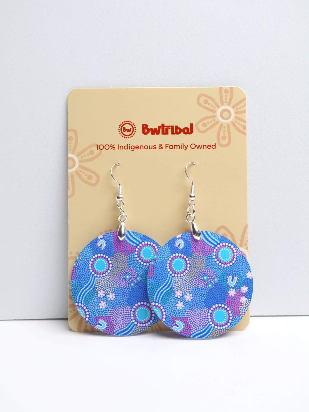 Old Ways Guiding New Paths - NAIDOC 2025 Round Earrings