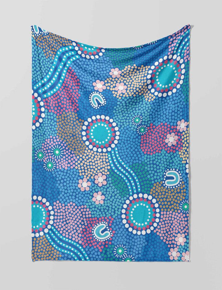 Old Ways Guiding New Paths  - NAIDOC 2025 Throw Rug / Throw Blanket