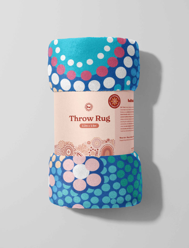 Old Ways Guiding New Paths  - NAIDOC 2025 Throw Rug / Throw Blanket