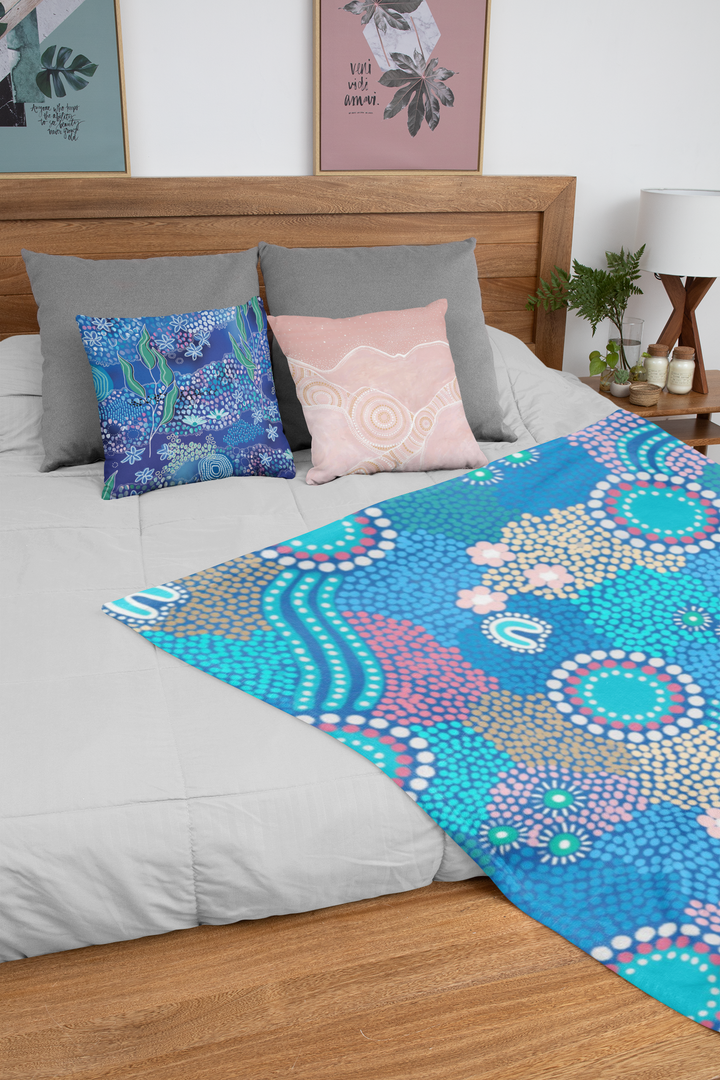 Old Ways Guiding New Paths  - NAIDOC 2025 Throw Rug / Throw Blanket