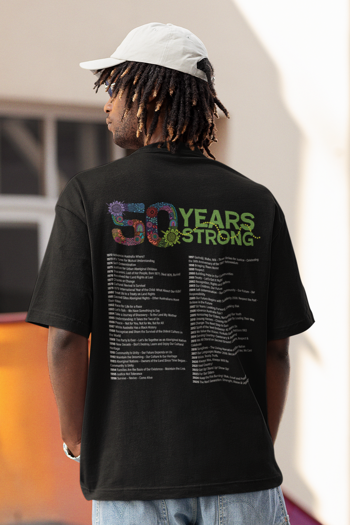 50-Year Commemoration - NAIDOC 2025 Men's Oversized T-Shirt