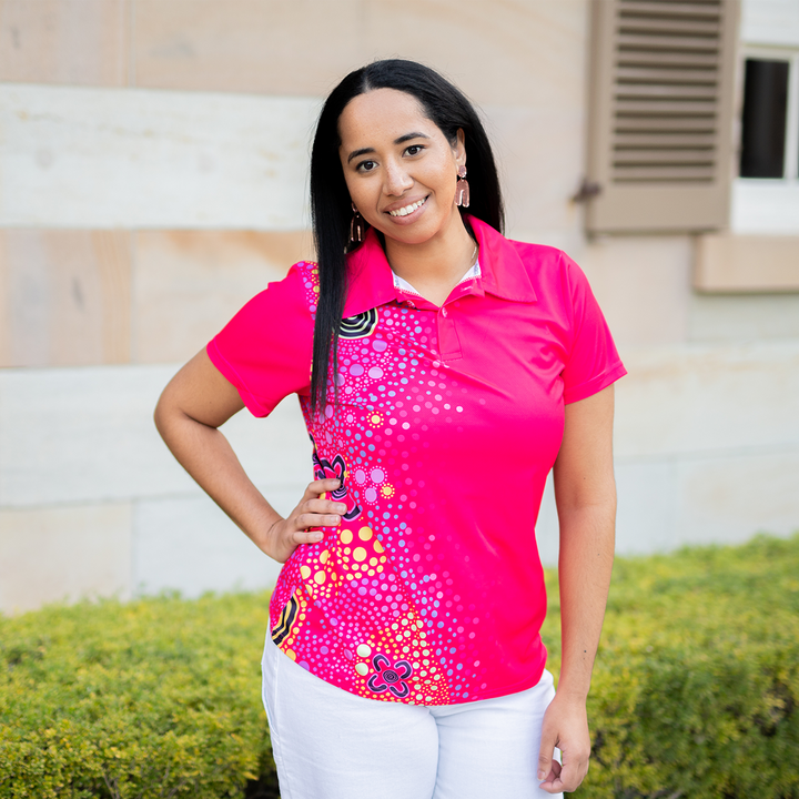 Pink Desert Flower - Women's Polo