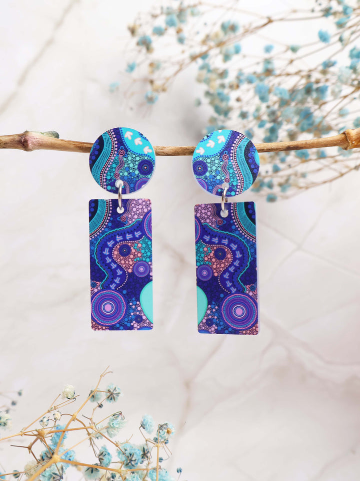 Pathways - Rectangle Drop Earrings