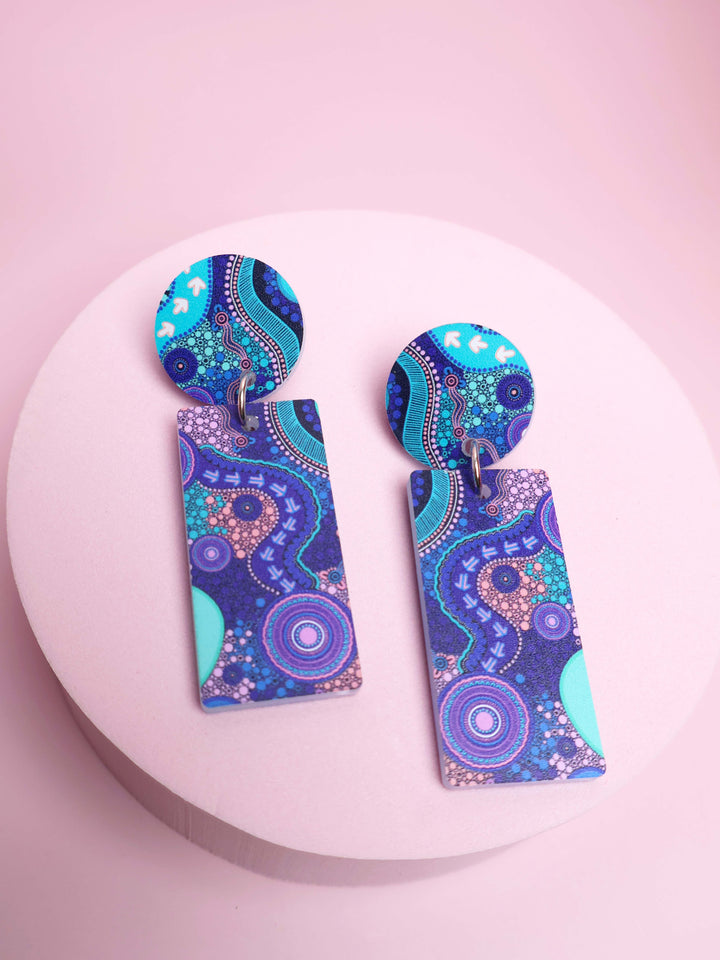 Pathways - Rectangle Drop Earrings