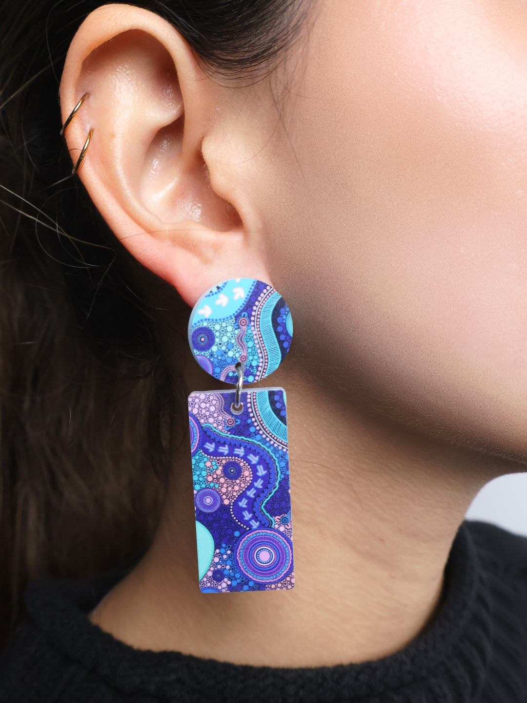 Pathways - Rectangle Drop Earrings