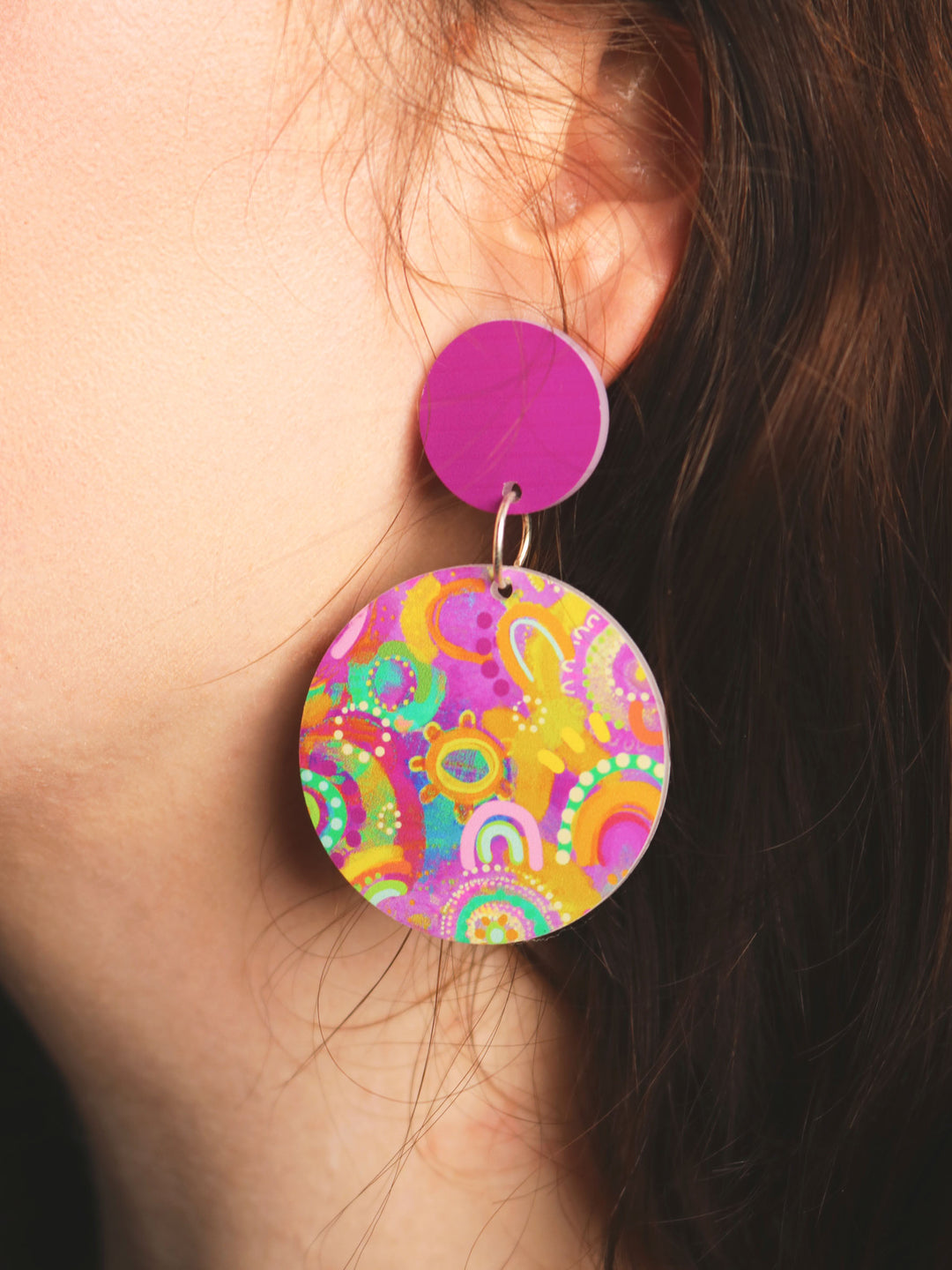 Gantharri (Queen Bee) - Round Drop Earrings