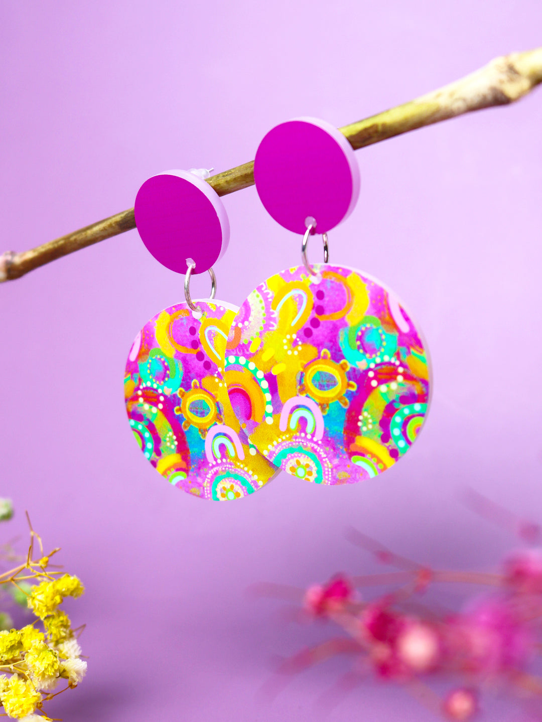 Gantharri (Queen Bee) - Round Drop Earrings
