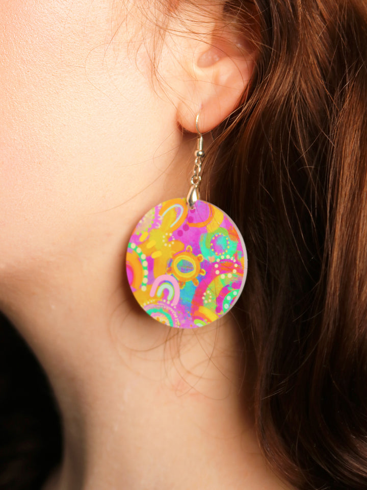 Gantharri (Queen Bee) - Round Earrings