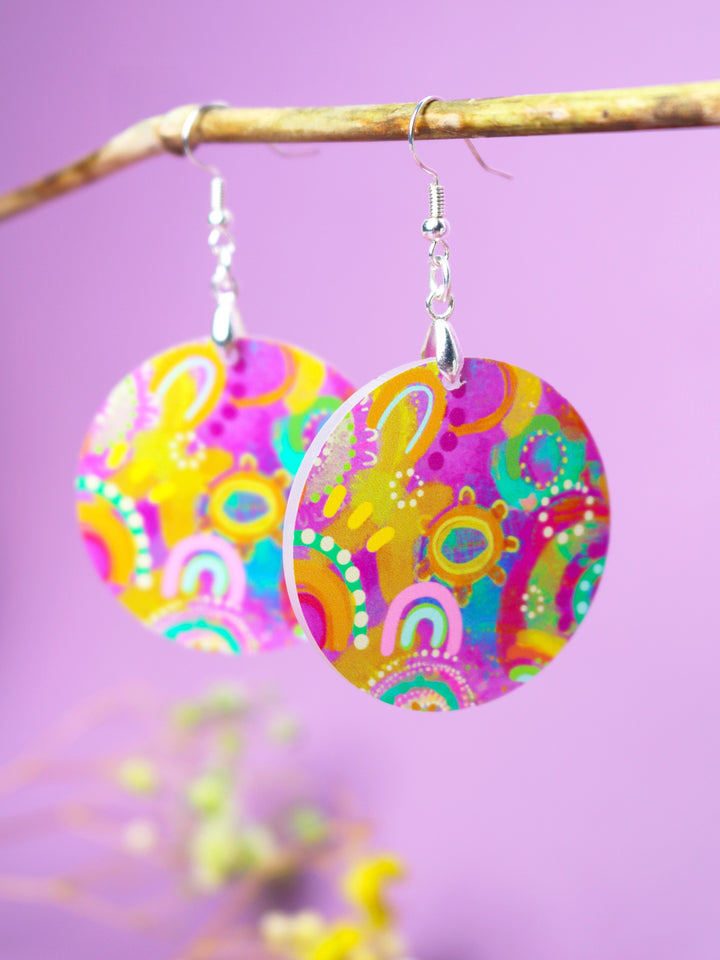 Gantharri (Queen Bee) - Round Earrings