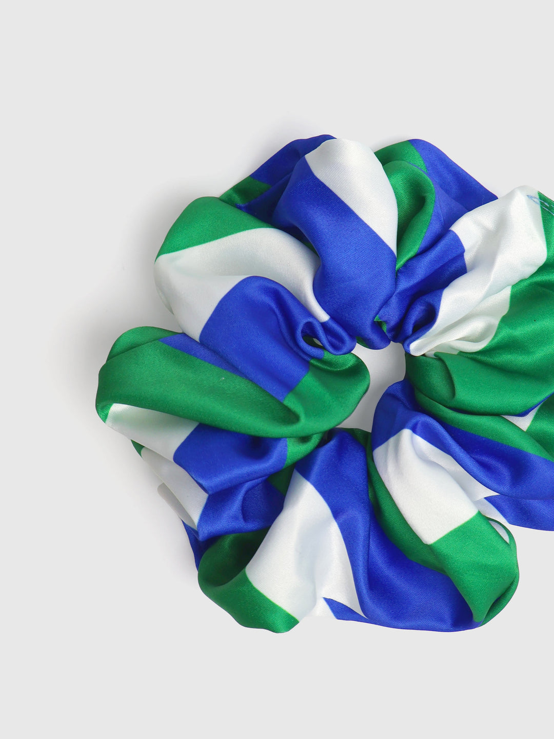 Blue, Green & White- Extra Large Scrunchie