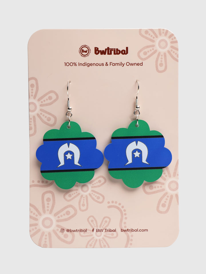 Torres Strait Islander Flag - Statement Earrings