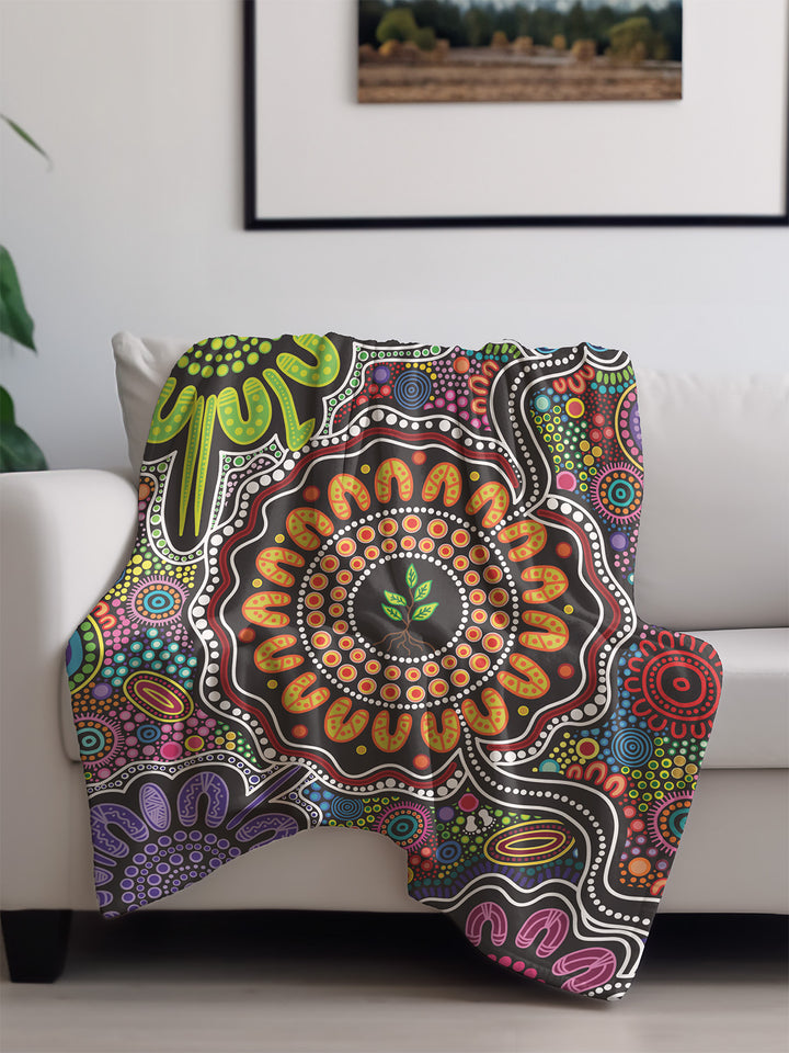 The Next Generation  - NAIDOC 2025 Throw Rug / Throw Blanket