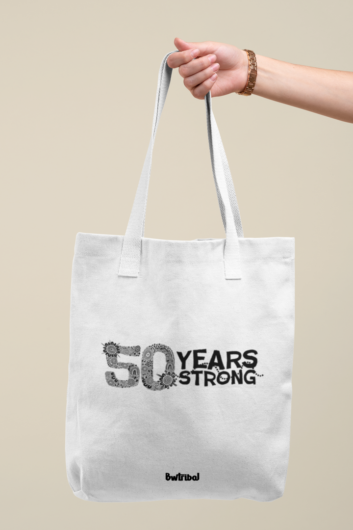 50 Years of Legacy (Mono) - NAIDOC 2025 Cotton Tote Bag