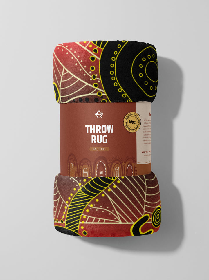 Waterholes - Throw Rug / Throw Blanket