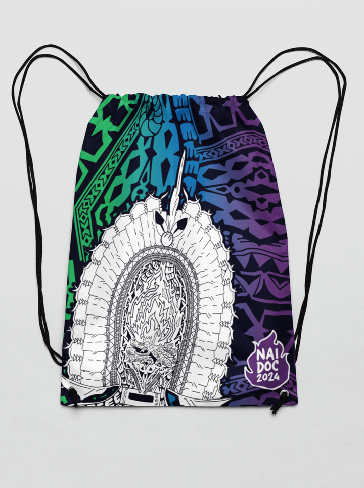 Keep The Fire Burning! Blak, Loud and Proud - NAIDOC 2024 Drawstring Bag
