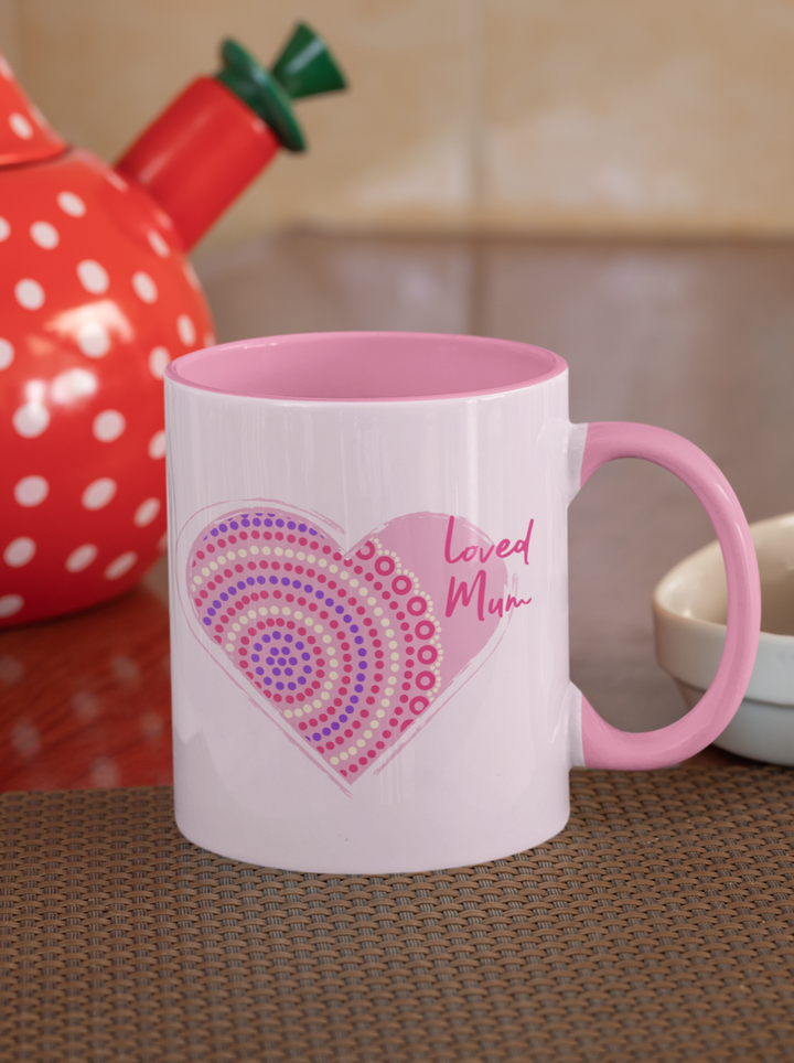 Heartfelt Love - Colourful Accent Mug