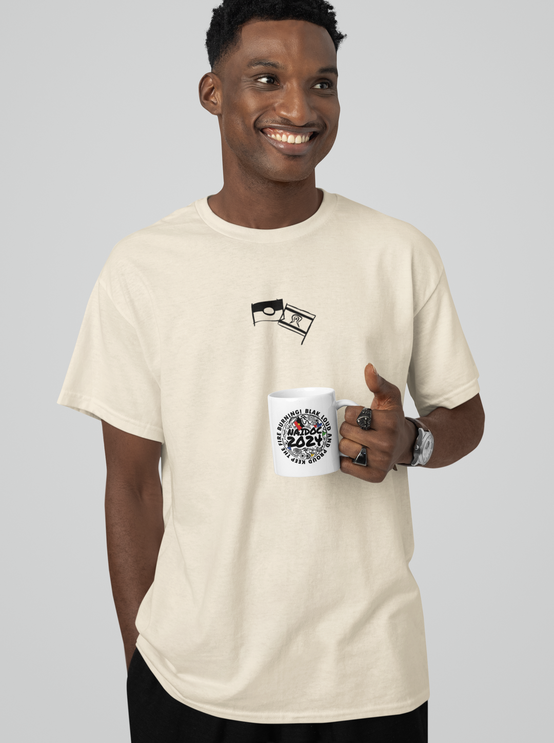 TWO FLAGS - Men's T-shirt