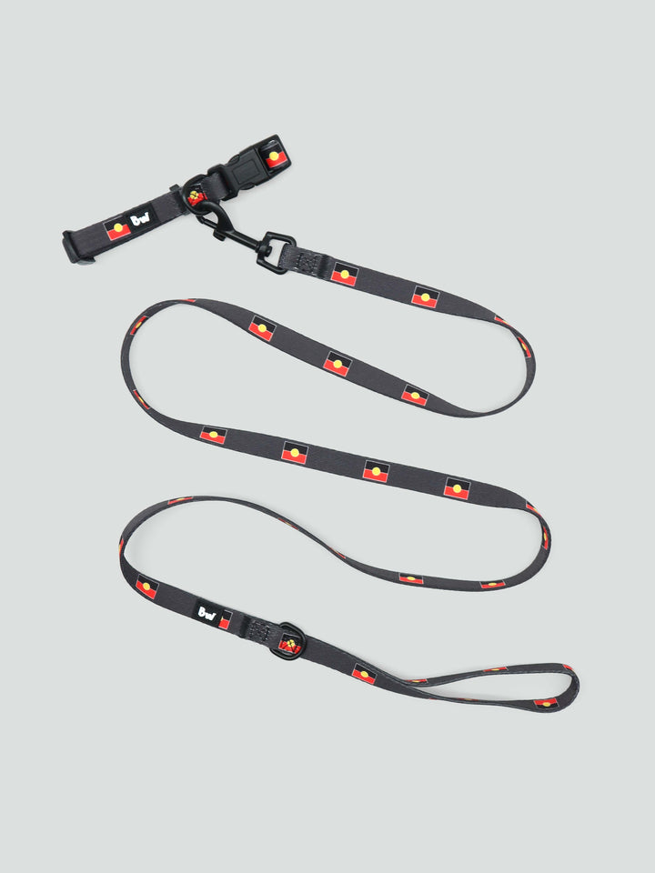 Aboriginal Flag - Collar, Leash, and Harness Bundle