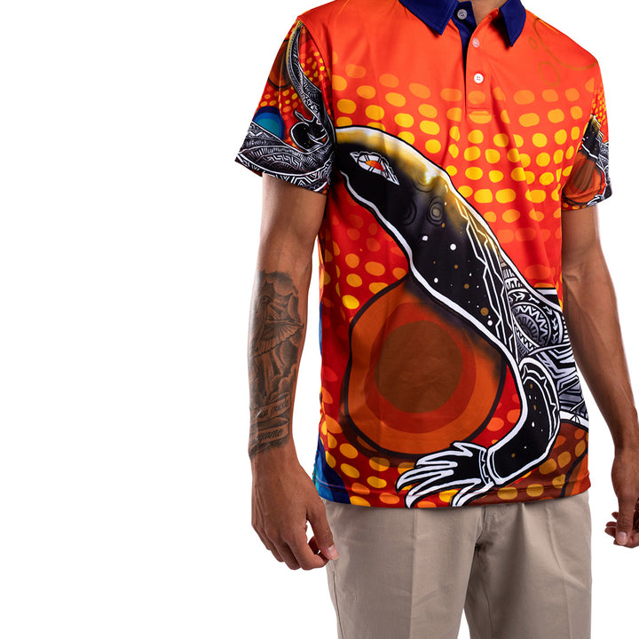 Goanna Artwork - Men's Polo Shirt - Polo