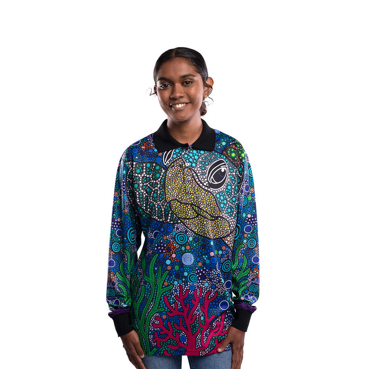 Gadu Bilima (Sea Turtle) - Unisex Fishing Polo - Fishing Polo