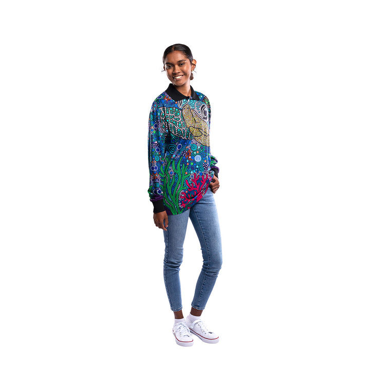 Gadu Bilima (Sea Turtle) - Unisex Fishing Polo - Fishing Polo