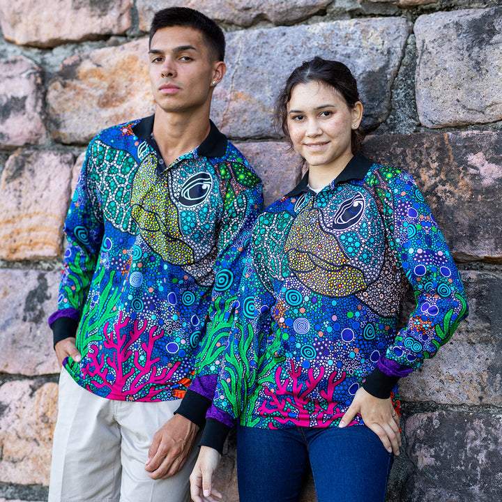 Gadu Bilima (Sea Turtle) - Unisex Fishing Polo - Fishing Polo