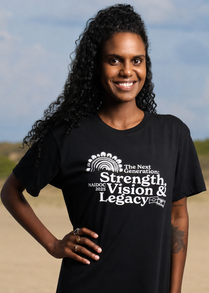 Strength, Vision &amp; Legacy (Mono) - NAIDOC 2025 Unisex T-Shirt