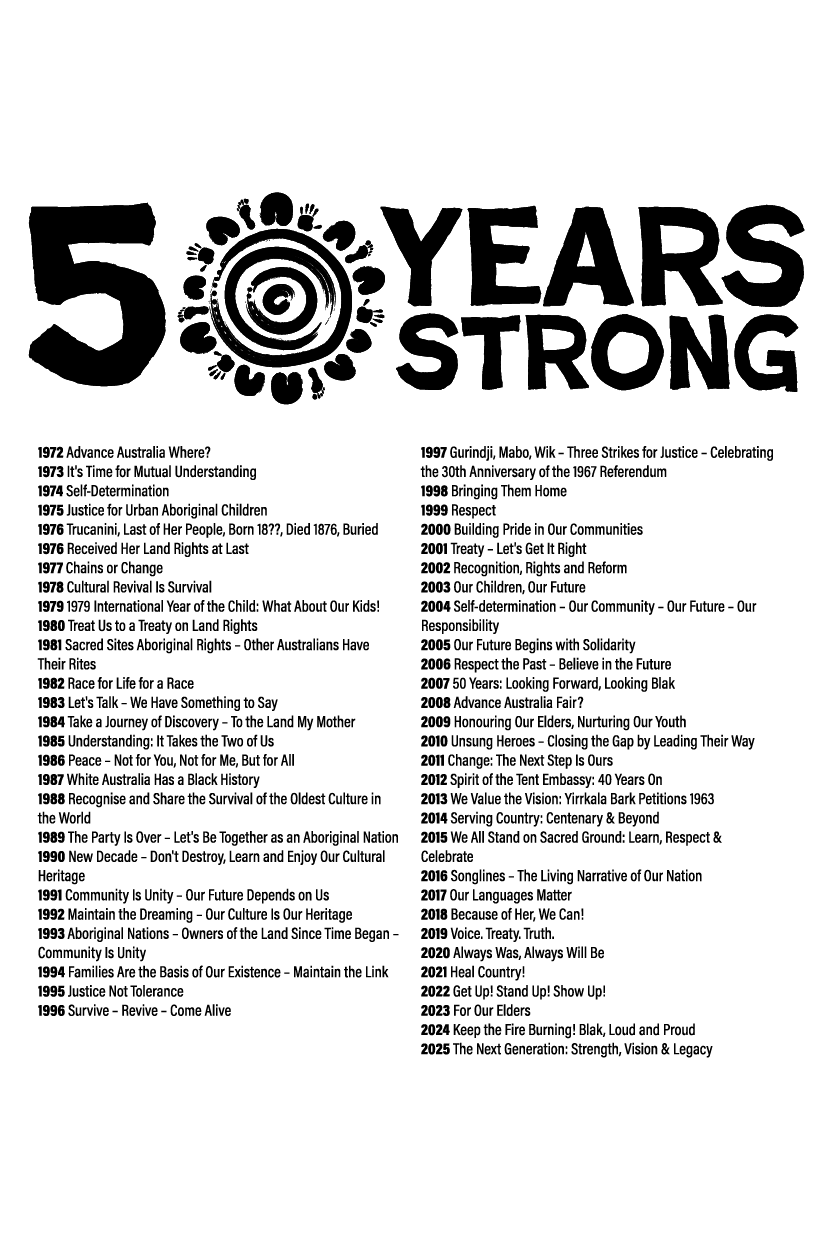 50-Year Commemoration (black & white) - NAIDOC 2025 - Unisex Sweatshirt
