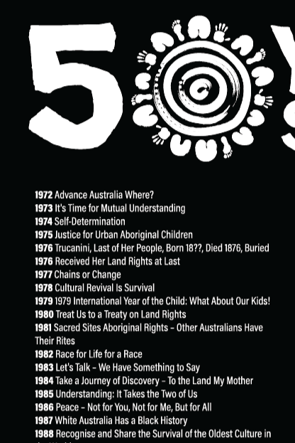 50-Year Commemoration (black/white) - NAIDOC 2025 Unisex Hoodie