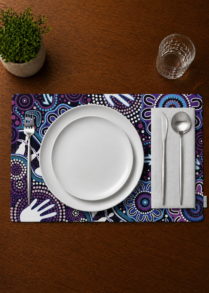 Stronger Together – NAIDOC 2026 Linen Placemat Set (6 Pack)