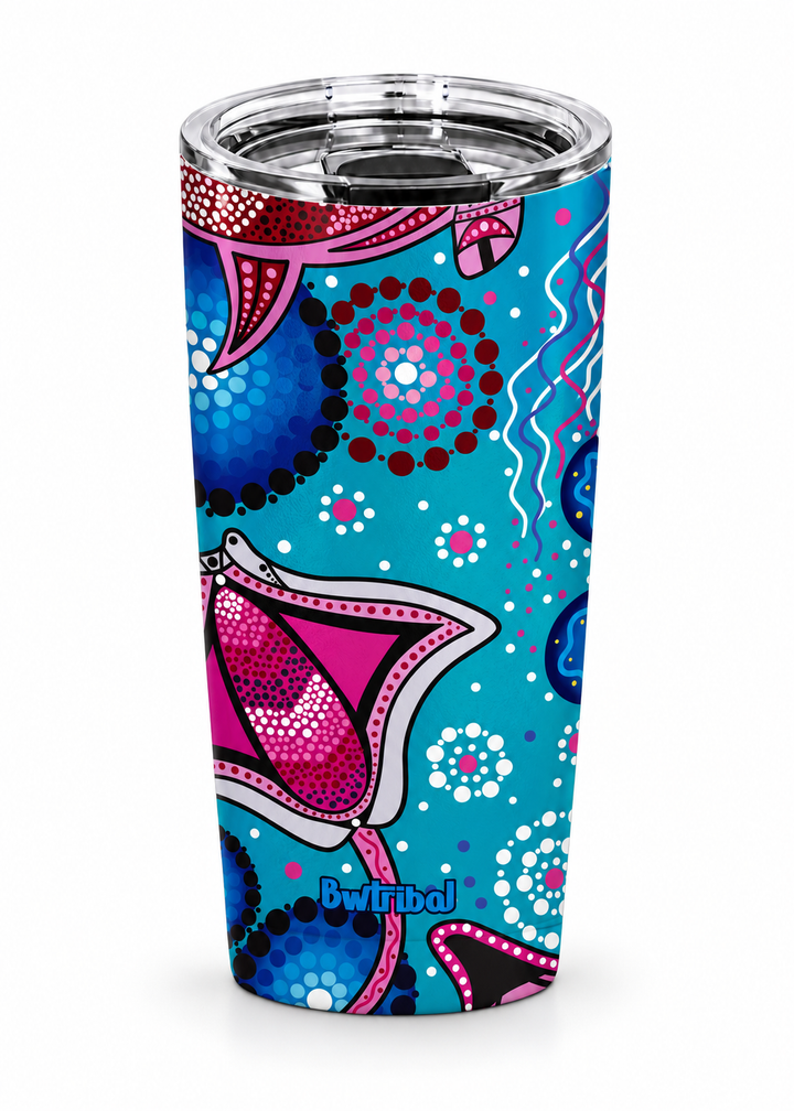 Sea Beauty – Vacuum Tumbler (20oz) Insulated with Magnetic Lid