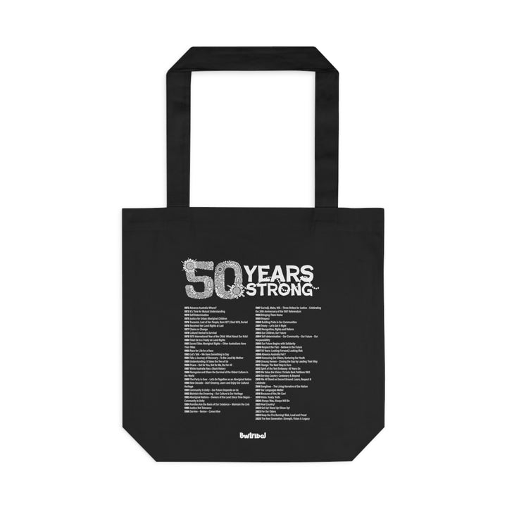 50-Year Commemoration (black/white) - NAIDOC 2025 Cotton Tote Bag